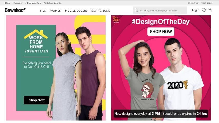 Top 10 Best Online Clothing Shopping Sites in India 2023 6 Bewakoof.com