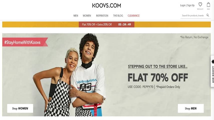 Top 10 Best Online Clothing Shopping Sites in India 2023 1 Koovs.com